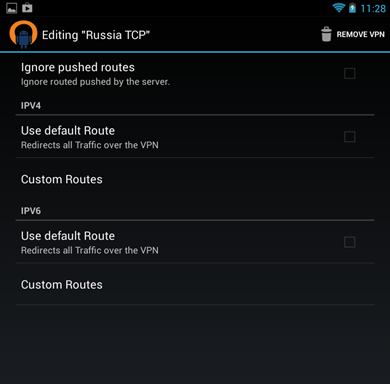 Android vpn configuration