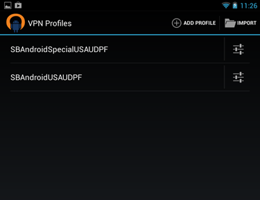 VPN profiles