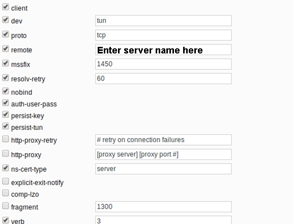 Change VPN router configuration