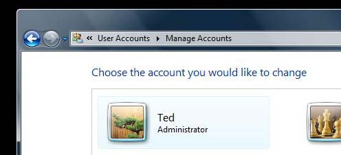 choose Vista account