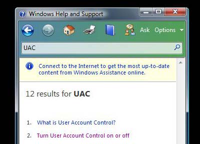 Turn User Account Control off