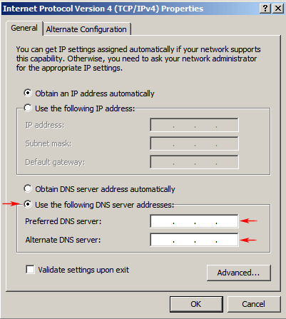 Change VPN DNS