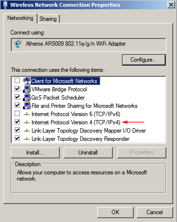 VPN TCP settings