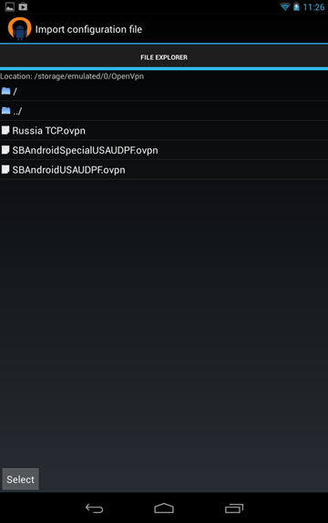 OpenVPN for Android config