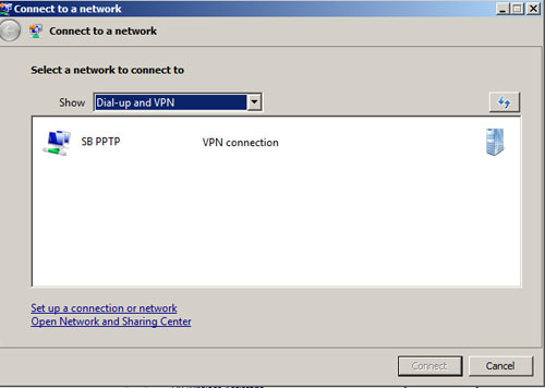 rete privata virtuale windows xp regedit