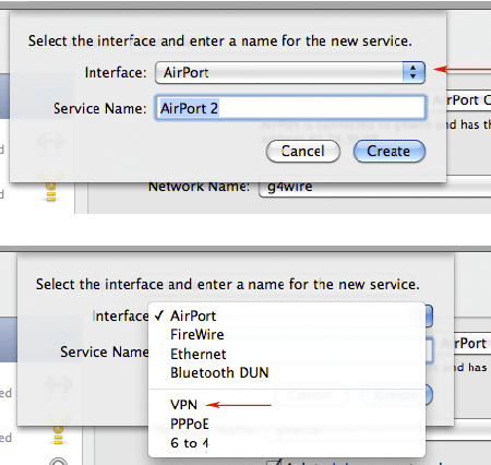 Select PPTP for Mac